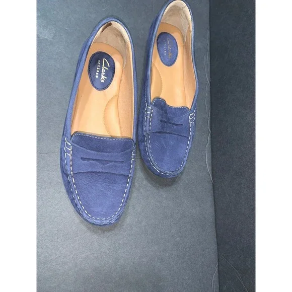 Clarks Artisan Navy Loafers sz. 6.5 - Picture 3 of 5
